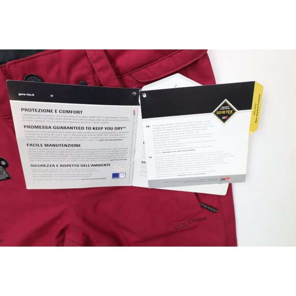 New Volcom Snowboarding Womens XS Spell Out Waterproof Goretex Snow Pants Purple - Picture 9 of 16